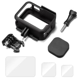 For GoPro Hero 13 12 11 10 9 Black Frame Case Lens Cap Protective Cover Cage Glass Screen Protector for Go Pro 10 9 Accessories