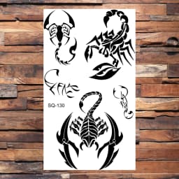 Black Scorpion Temporary Tattoos For Adults Men Realistic Dragon Wolf Tiger Thorns Fake Tattoo Sticker Hand Leg Tatoos Creative