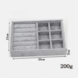 Handmade DIY Jewelry Box Drawer Storage Organizer Gray Soft Velvet Jewellery Earring Necklace Pendant Bracelet Tray 9 Options