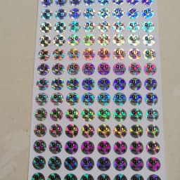 1000 Stickers 10mm Diameter Round Waterproof Square Hologram Sticker QC PASSED For Computer Mobile Packaging
