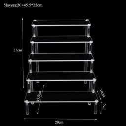 Widen10cm Acrylic Storage Jewellery Display Model Stud Makeup Figure Doll Stand Decoration Put Doll Hand Handle Trapezoidal