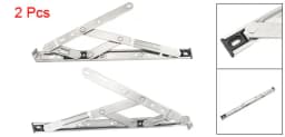 Uxcell 2Pcs Window Hinge 8/10/12/16-Inch Hanging Casement Window Hinge 202 Stainless Steel Silver Tone