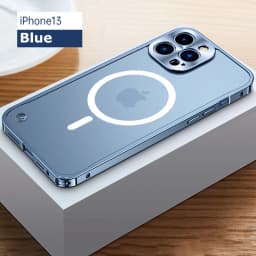 Metal Phone Case For IPhone 12 13 14 15 16 17 Pro Max Cover 16Plus Magnetic Aluminum Frame Phone Shell For IPHON 16 17 Pro Max