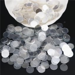 3mm 4mm 5mm 6mm Transparent Crystal Sequin Cup Flat Round PVC Loose Sequins for Diy Handmade Sewing Accessories 10g
