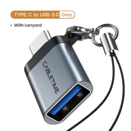 CABLETIME Type C OTG Adapter to USB3.0 A Sync Data Charging Converter for USB C Mobile Phone Huawei Mate30 LG Oneplus 8T C367