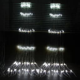 LED 3X2/3X3M Waterfall Curtain Icicle String Lights Meteor Shower Garland Fairy Lights for Christmas Wedding Party Garden Decor