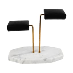 Marble Green Base Gold Support Watch Display Stand for Bracelet Double Watch Jewelry Organizer Watch Placement Jewelry Stand