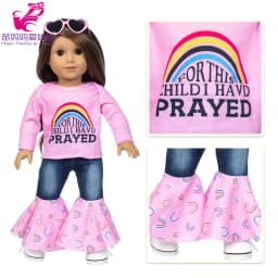 18 Inch Girl Doll Clothes Red Winter Coat Toys Doll Outfits Baby Girl Birthday Gifts
