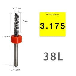 VACK 10Pcs/lot Endmill 0.5-3.175mm Corn Carbide Tungsten PCB Milling Cutter Set PCB Machine Router Bit Engraving End Mill Tools