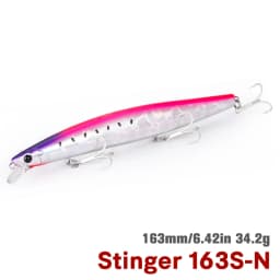 TSURINOYA 163S Ultra Long Casting Sinking Minnow Sea Fishing Lure STINGER 163mm 34.2g Seabass Tuna Saltwater Large Hard Baits