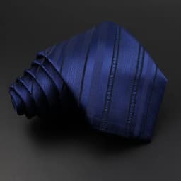 8cm New Fashion Stripe Men's Tie Classic Polyester Bright Necktie Business Meeting Formal Necktie Accessories Daily Wear Cravat