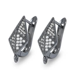 New DIY Earrings Clasps Hooks for Woman Handmade Jewelry Making Accessories Gold Color Brass Zircon Earrings Hook