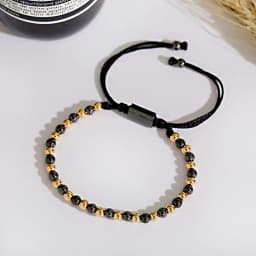 Classic Men Women Bracelet 4MM Copper Beaded Charm Bracelet Pulseira Adjustable Bracelet Fashion Jewelry Gift