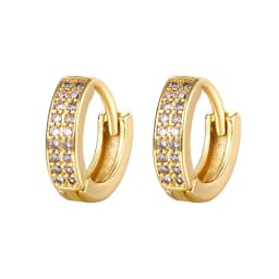 CRMYA Gold Silver Filled Several Sizes Hoop Earring CZ Zircon Heart Higgle Earrings For Women Jewelry Wholesale Aretes De Mujer