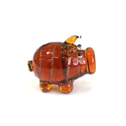 Different Styles Murano Glass Pig Mini Figurines Cute Tiny Animal Craft Ornaments Home Table Fairy Garden Room Kawaii Decoration