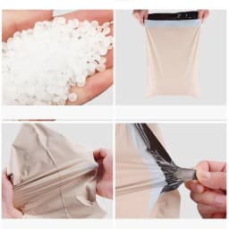 Apricot 50Pcs/lots Mailer Courier Bag Eco-Friendly Biodegradable Express Shipping Bags Self Seal Waterproof Clothes Shopper Bag