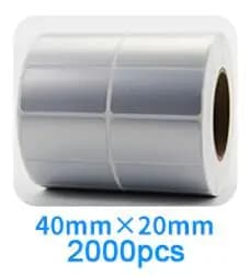 Matte Silver PET Barcode Label 100 90 80 70 60 40 50 30 20 Transfer Ribbon Printer Sticker