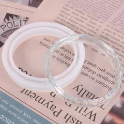 1pc Crystal Mirror Silicone Mold Bracelet Pendant uv Resin Mould DIY Jewelry Casting molds Resin art