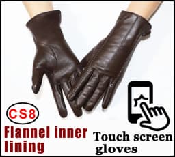 Genuine Sheepskin Gloves Women's Winter Warm Thickened Thin Touch Screen Leather Gloves Outdoor Riding High-end Fashion New 2026