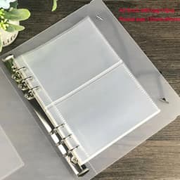 SKYSONIC A5 A6 Zipper Binder Cover-Loose Leaf Organizer Diary-Bullet Transparent PVC Case Photo Organizer Stationery Supplies
