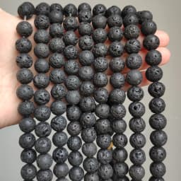 Natural Stone Beads 4-12mm Lava Rose Quartz Tiger Eye Turquoise Labradorite Round Beads for Jewelry Making Diy Bracelet 15inch