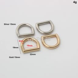 10-30pcs 5 colors 15 16 17 20 23mm die casting poilshed d ring for woman leather bag round edge connector buckle hardware