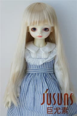 JD056 1/12 1/8 1/6 1/4 1/3 OB11 YOSD MSD SD Blythes Long Straight Hair With Full Bang Doll Wig 18"AG Doll Accessories