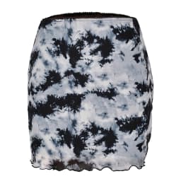 Women's Skirt Floral Print Mesh Double Layer High-waisted Mini Skirts 2025 New Summer Streetwear Club Boydcon Vintage Y2K Skirt