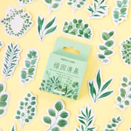 45 Pcs Vintage Plants Stamp Mini Paper Stickers for DIY Diary Scrapbooking Kawaii Stationery Seal Sticker Decoration