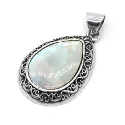 2024 New Natural Stone Abalone Shell Charms Drop Shape Lapis Lazuli Ethnic Pendant for Women Jewelry Making DIY Necklace Gift