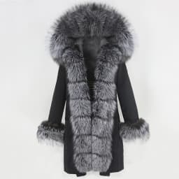 OFTBUY X-long Parka Waterproof Outerwear Real Fur Coat Winter Jacket Women Natural Fox Fur Hood Luxury Outerwear Detachable New