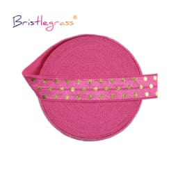 BRISTLEGRASS 2 5 10 Yard 5/8" 15mm Evil Eye Hamsa Hand Foil Print Fold Over Elastics FOE Spandex Bands Tape Hair Tie Sewing Trim
