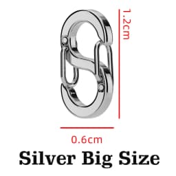 Super Mini 304 Stainless Steel Key Chain Multipurpose Jewelry Bucke Key Ring Double Head Quick Hanging 8-Shaped Keychains Q44
