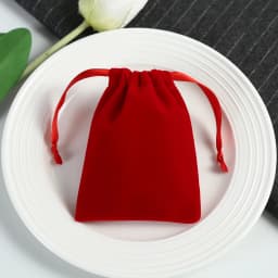 Velvet Jewelry Drawstring Bag with Silk for Wedding Party Candy Jewelry Organizer Gift Pouches Earring Bracelets Packaging Pink