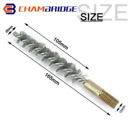 M12 Thread Wire Brush Metal Handle 18/22/25/32/40/50/65/75mm Brush Working Stainless Steel Wire Pipe Tube Cleaning Chimney Brush