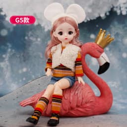 30 Cm 1/6 BJD Doll Winter Dress Set 23 Movable Joint Makeup Cute Girl Brown Eyes Doll with Fashionable New Skirt DIY Toy Gift