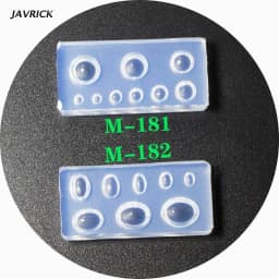 Oval Round Gem Nail Art Molds for Manicure Patch Mobile Phone Decoration Patch Resin Nail Art Casting Molds Charming