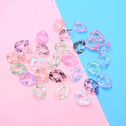 Acrylic Hand Paint Multi Color Twisted Assembled Parts Beads For Women Frosted Resin Pendant Necklace Jewelry Accessorie Finding
