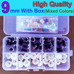 30pcs/Box Clear 3D Glitter Safety Eyes For Toys Puppet Crochet Plastic Safety Toy Eyes Mix Size 9/10/12/14/16mm Amigurumi