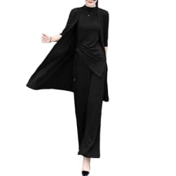 3Pcs/Set Casual Women Suit Solid Color Knit Side Bandage Tanks Top Pants Long Sleeve Cardigan Office Lady Suit Pant Sets