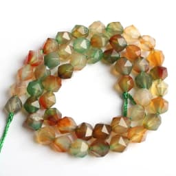 6-12mm Natural Garnet Agates Quartz Tiger Eye Howlite Opal Stone Beads Faceted Loose Beads For DIY Jewelry Making Bracelet