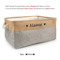 Personalized Dog Toy Basket Free Print Pet Storage Box Cat DIY Custom Name Toys Clothes Accessories Organize Storage