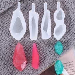 4Pcs Silicone Epoxy Mold Pendant Casting Mould Handmade DIY Crafts Jewelry Making Tool