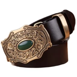 2020 new designer belt men high quality belts for men leaf flower 3.8 cm wide strap girdle full grain 100% genuine leather cow