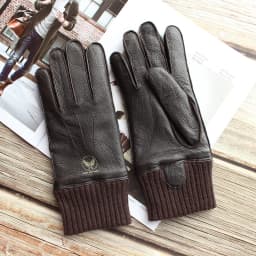 New style touch screen men's deerskin gloves high-quality genuine leather with fleece lining driving pilot gloves