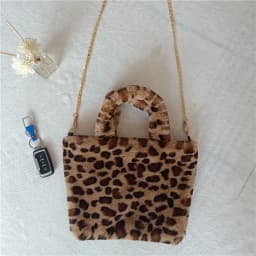 Cute Smiley Face Women Plush Shoulder Bag Soft Faux Fur Ladies Chain Messenger Bags Fashion Female Small Purse Handbags Bolsas가방