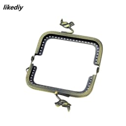 1 Piece 8.5 CM Bird Bead Antique Bronze Metal Purse Frame Kiss Clasp DIY Bag Accessory