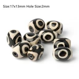 1/2pcs Prayer Mala Tibetan Mystical Dzi 3 Green Eyes Oval Agates Beads For Jewelry Making DIY Bracelet Necklace Charms Findings