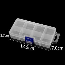 Transparent Plastic Storage Jewelry Box Compartment Adjustable Container For Beads Earring Box For Jewelry Rectangle Box Case