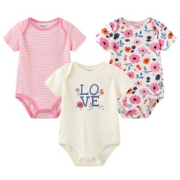 Baby Boy Jumpsuits 3 Pieces Newborn Clothes Set Toddler Girl Bodysuit Kiddiezoom Clothing 100%Cotton Soft Infant Rompers 0-12M